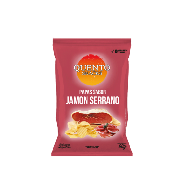 QUENTO PAPAS JAMON SERRANO 90G