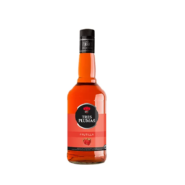 LICOR FRUTILLA TRES PLUMAS 750CC
