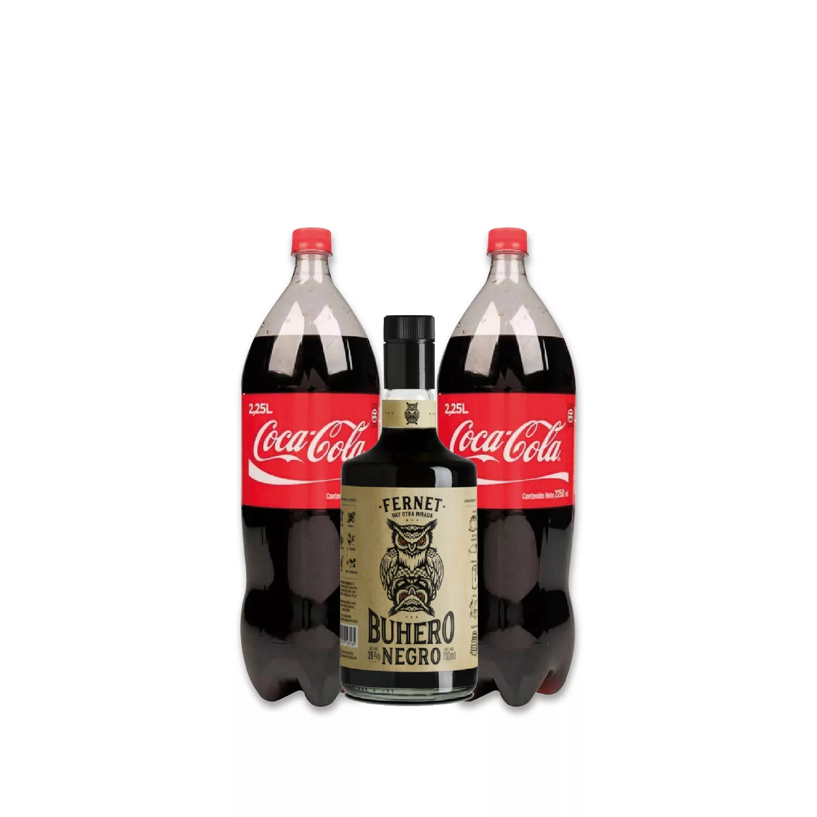 COMBO 1 FERNET BUHERO NEGRO 700CC 2 COCA COLA 2,25L