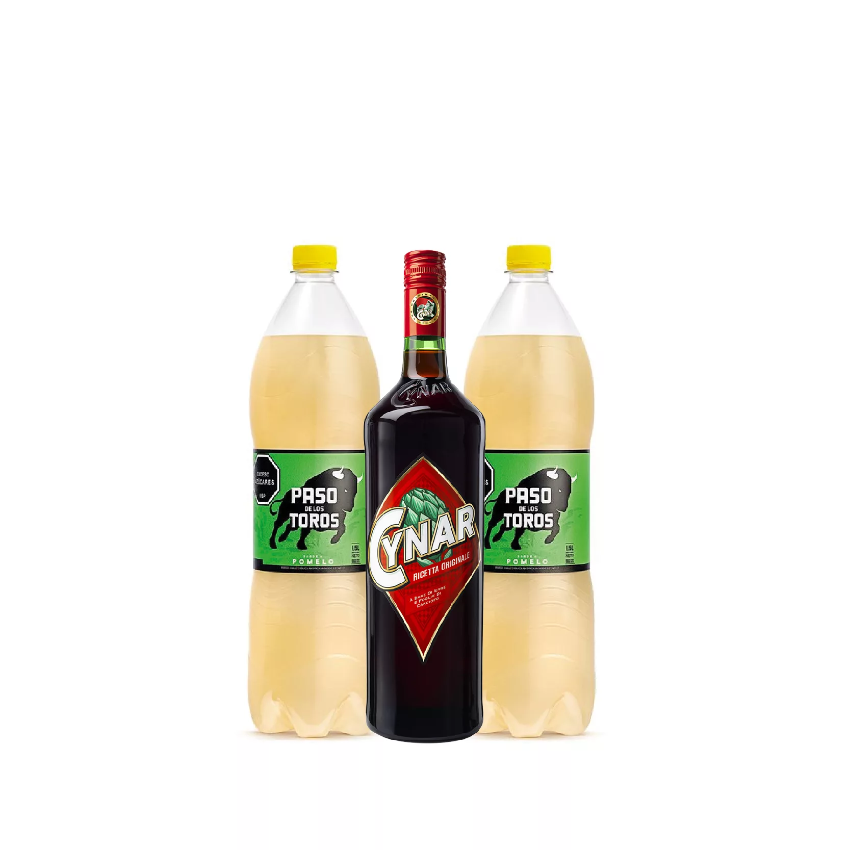 COMBO 1 CYNAR 750CC 2 PASO DE LOS TOROS POMELO 1,5L