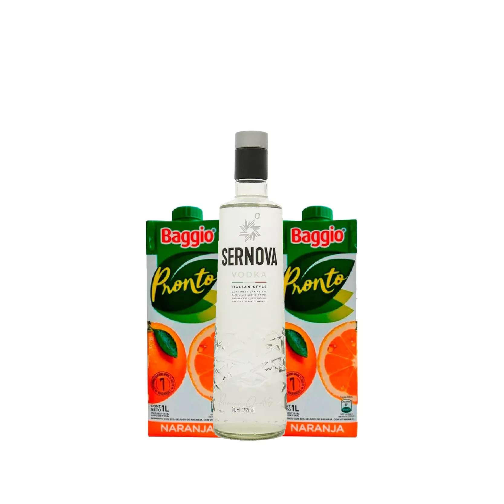COMBO 1 VODKA SERNOVA 2 BAGGIO NARANJA