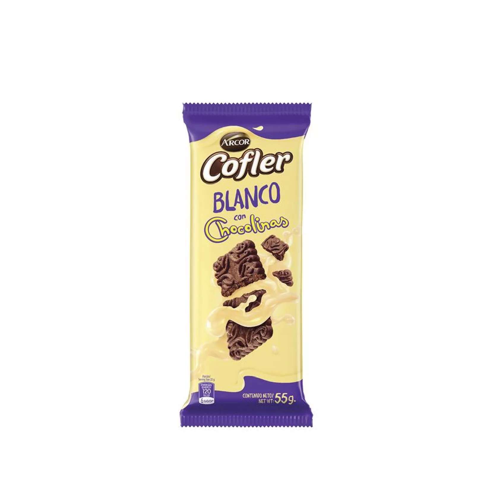 CHOCOLATE COFLER BLANCO CON CHOCOLINAS 55G