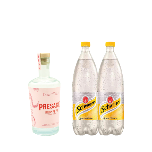 COMBO 1 GIN PRESAGIO + 2 SCHWEPPES TONICA