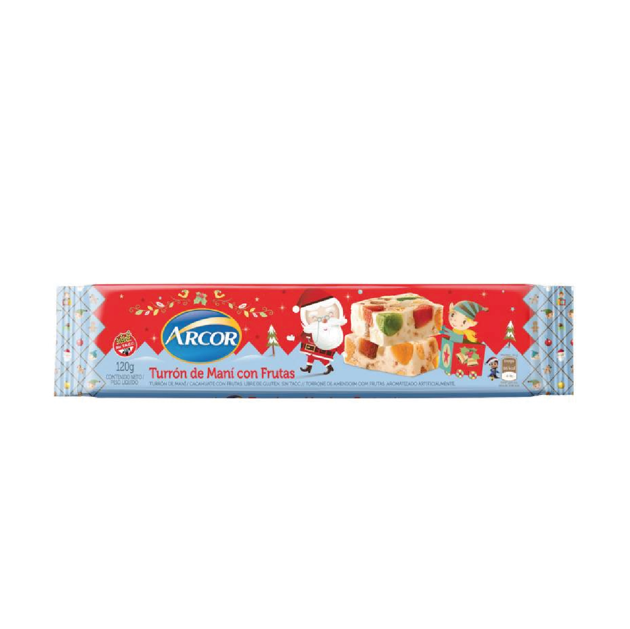 TURRON DE MANI ARCOR CON FRUTA 120G